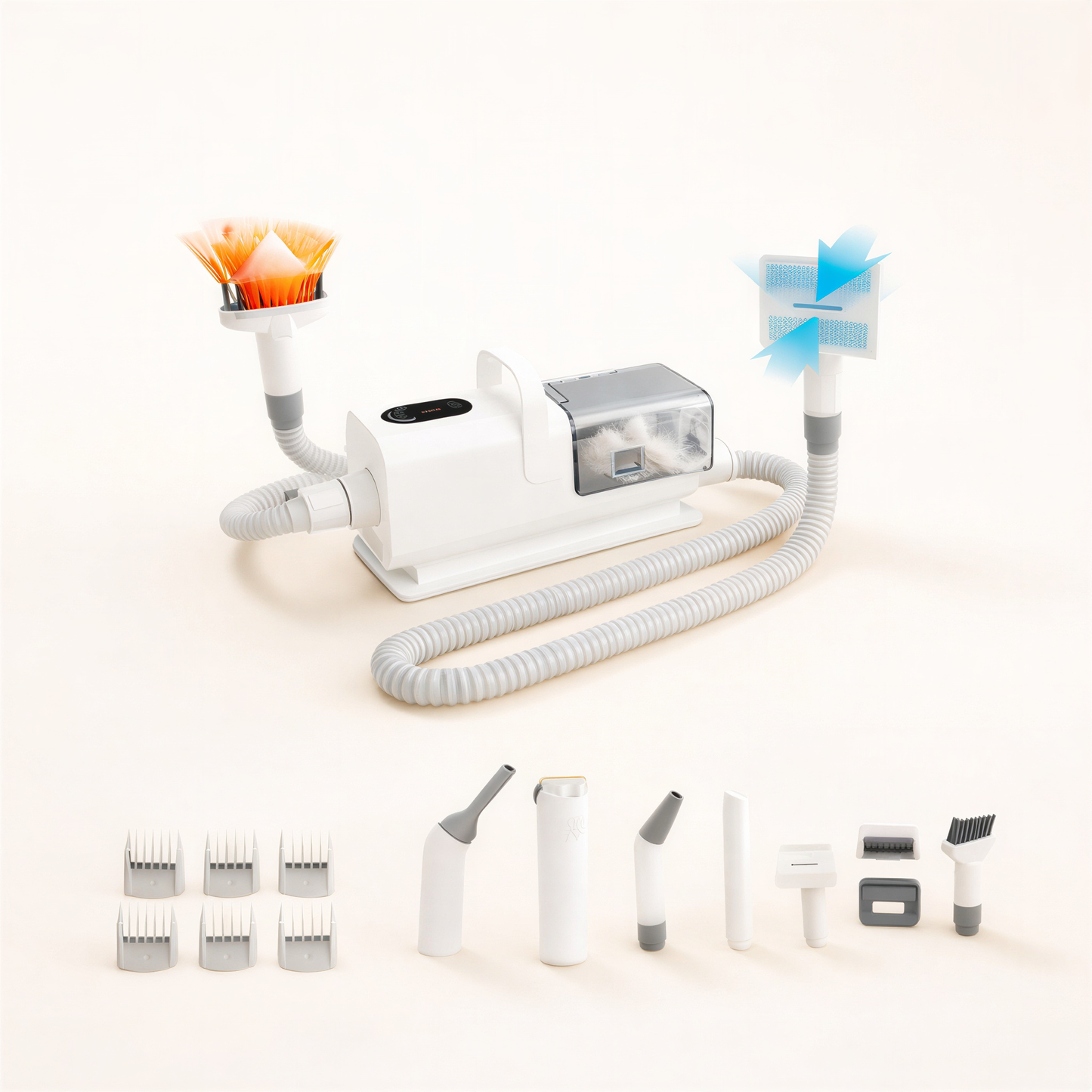 Appareil toilettage multifonctions 8 embouts | 6 peignes